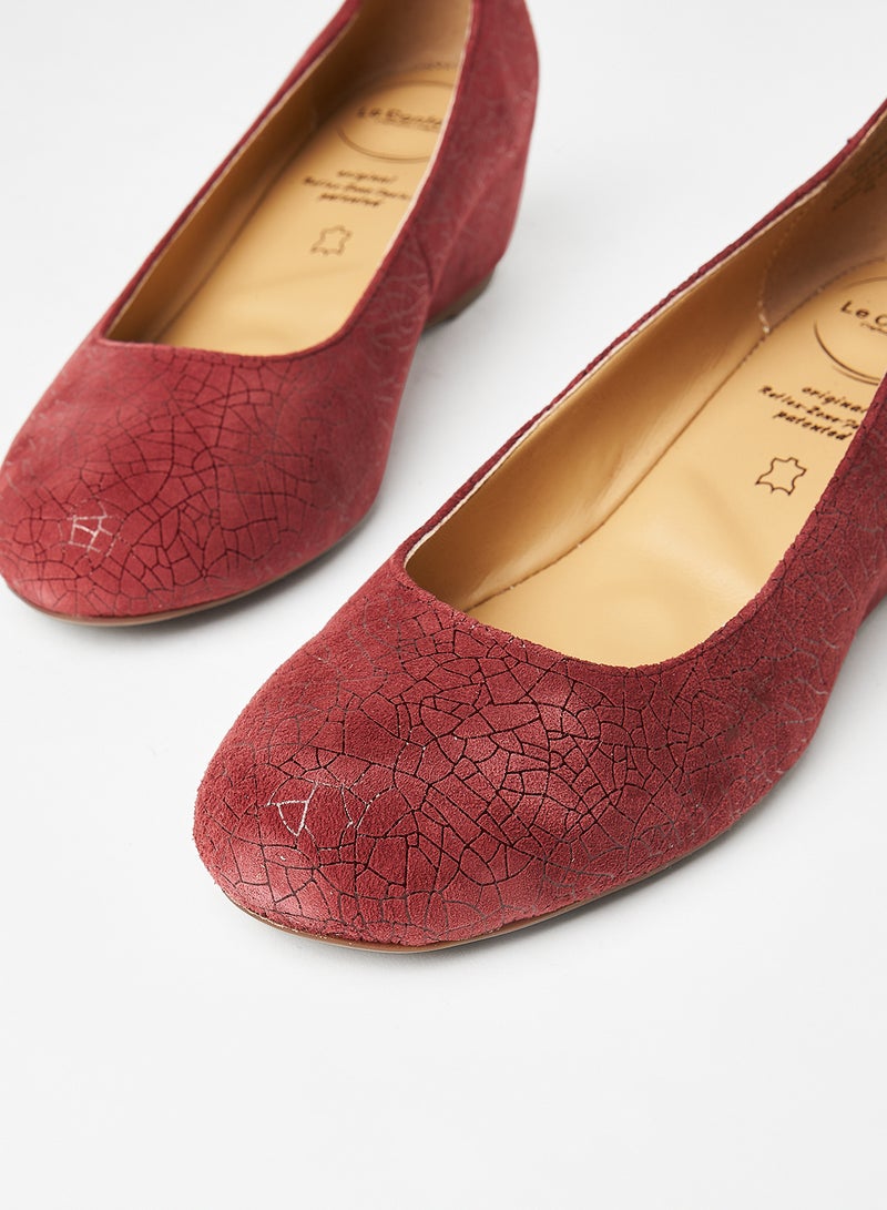 Wedge Pumps Burgundy