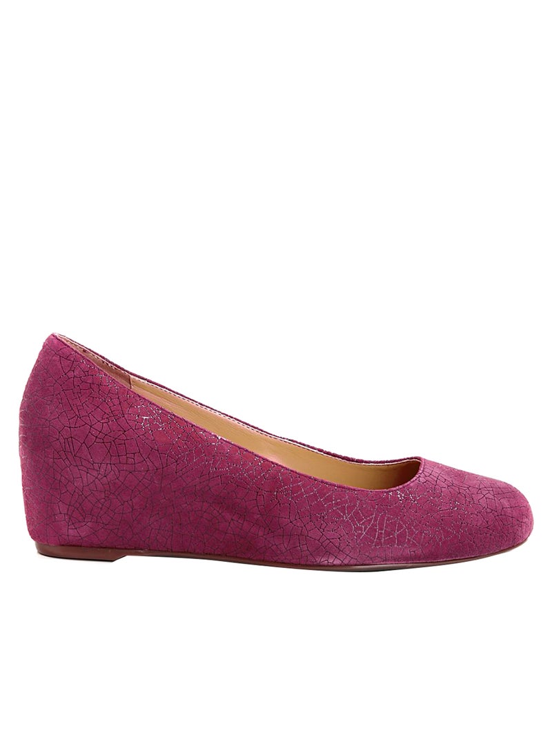 Wedge Pumps Burgundy