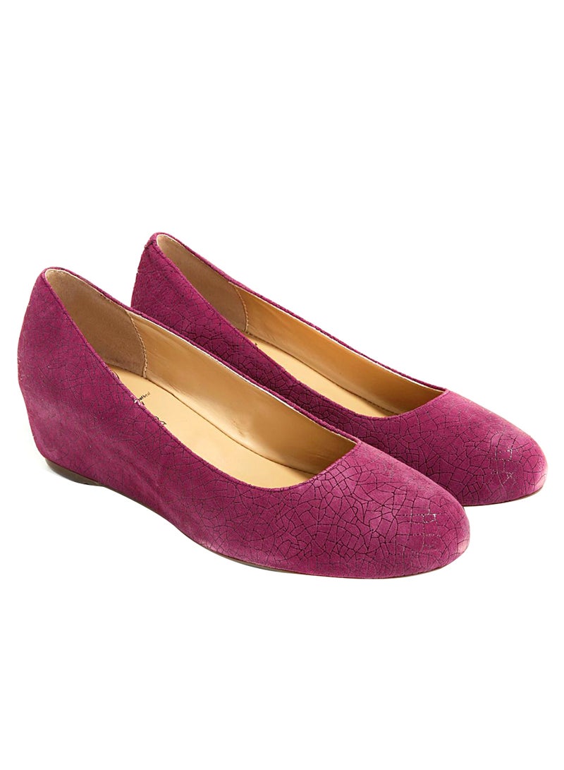 Wedge Pumps Burgundy