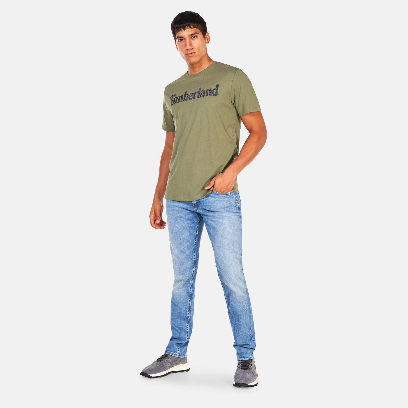 Men's Linear Logo Seasonal Camo T-Shirt