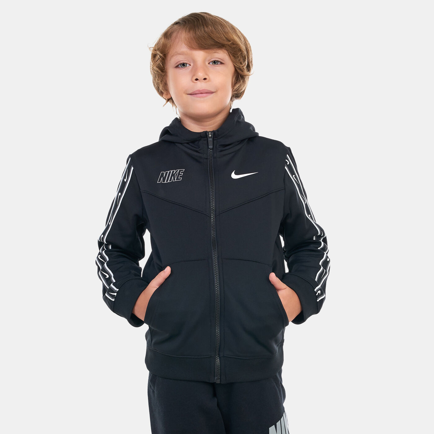 Kids' Sportswear Repeat Full-Zip Hoodie (Older Kids)