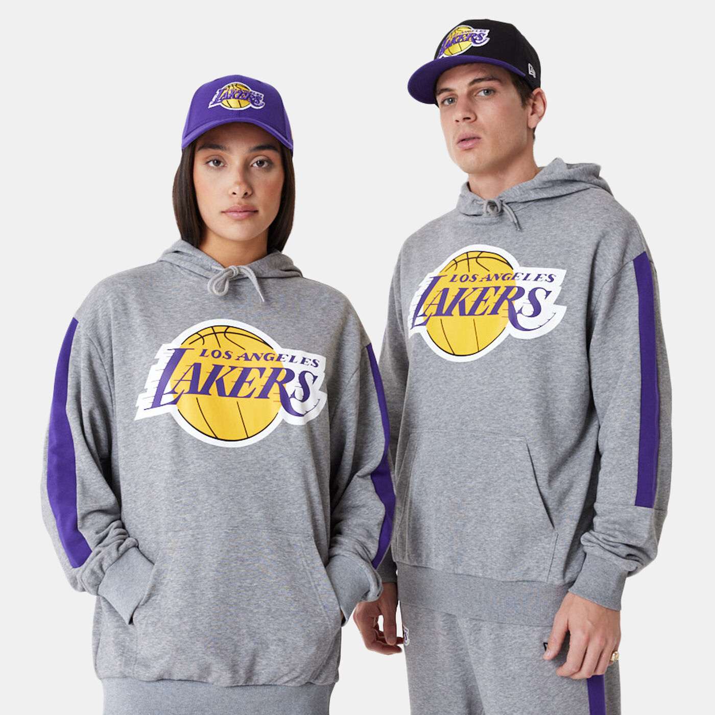 Men's Los Angeles Lakers NBA Colour-Block Pullover Hoodie