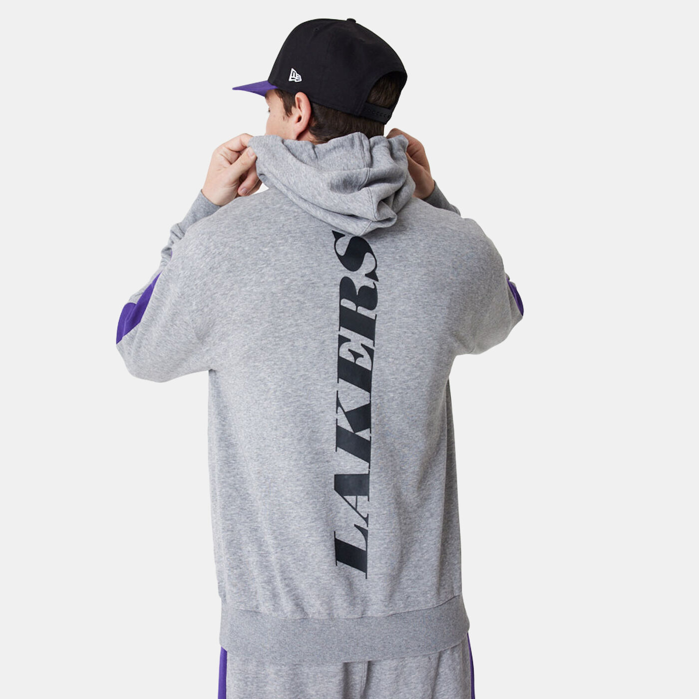 Men's Los Angeles Lakers NBA Colour-Block Pullover Hoodie