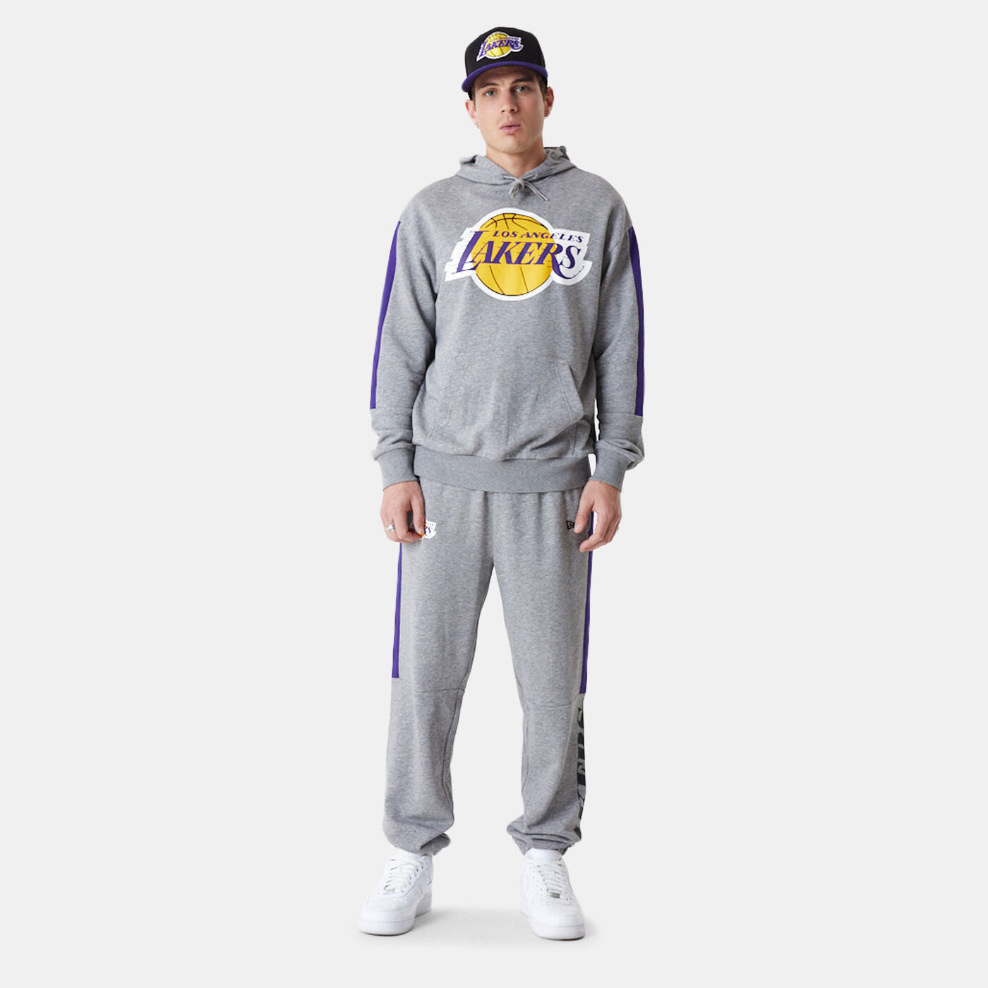Men's Los Angeles Lakers NBA Colour-Block Pullover Hoodie