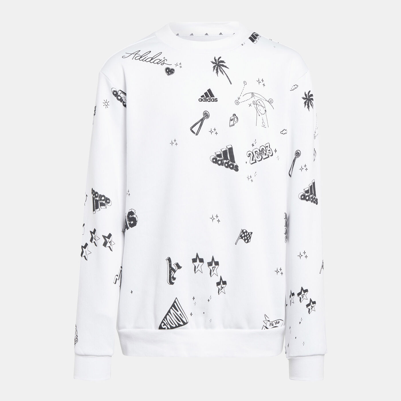 Kids' Brand Love Allover Print Sweatshirt