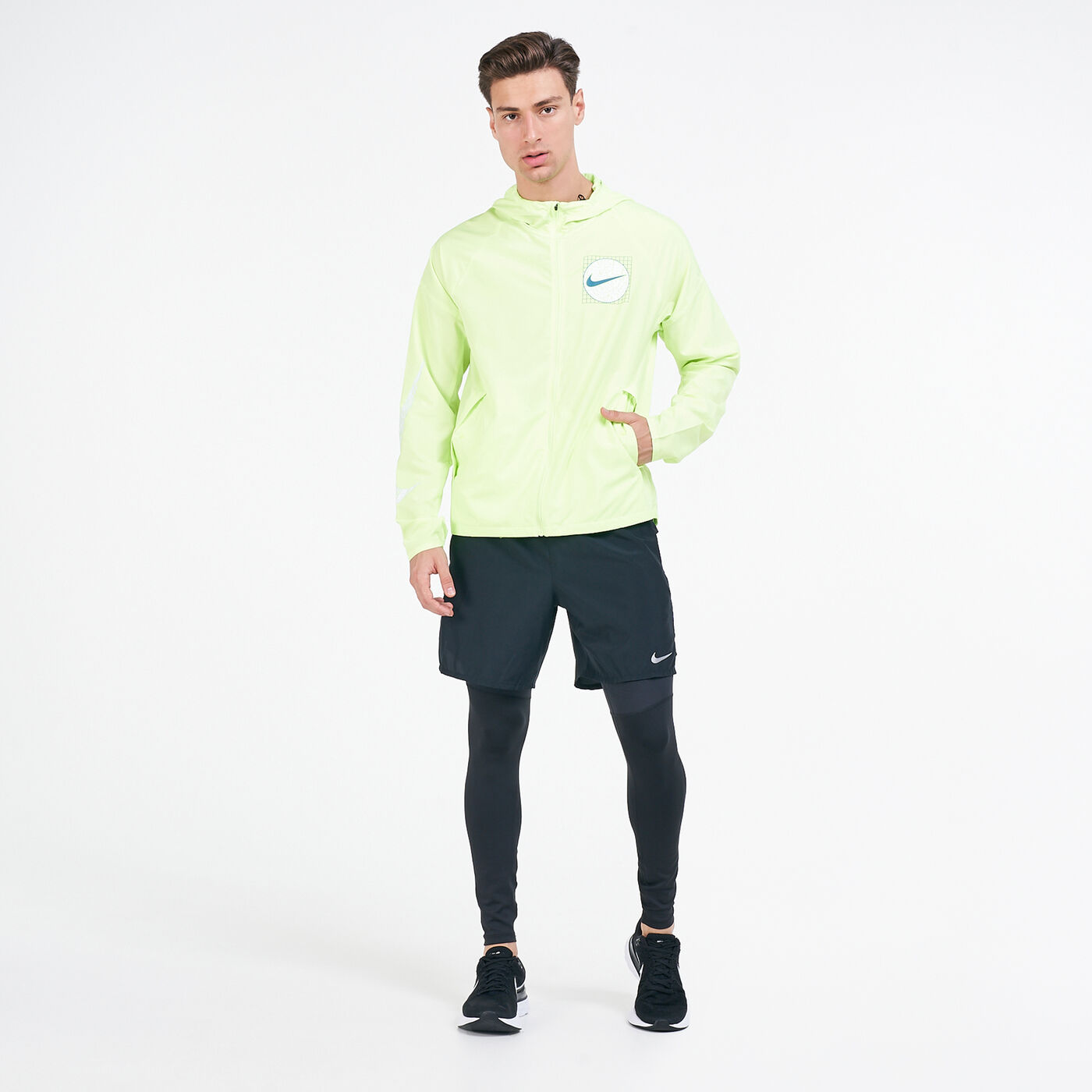 Men's Challenger Brief-Lined 18-inch Running Shorts