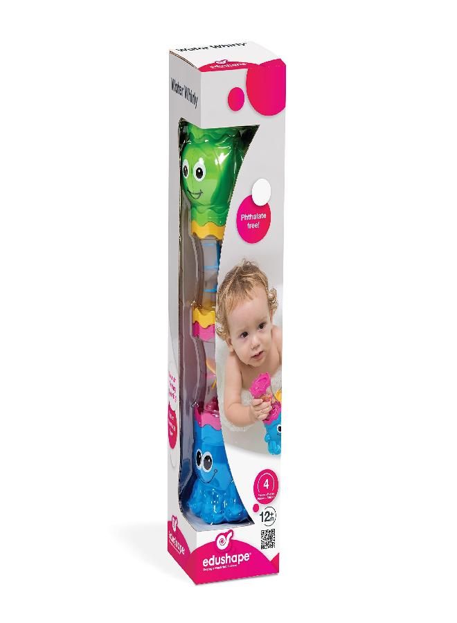 Edushape Water Whirly - Toddler Bath Toys - Early Child Development Learning Boys & Girls Water Bath Toy - Baby Bath Toys for Toddlers 1-3 Teaches Cause & Effect & STEM