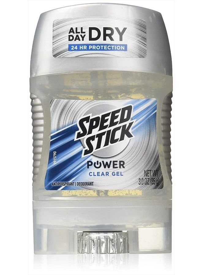 Anti-Perspirant Deodorant Power Clear Gel 3 oz (Pack of 8)