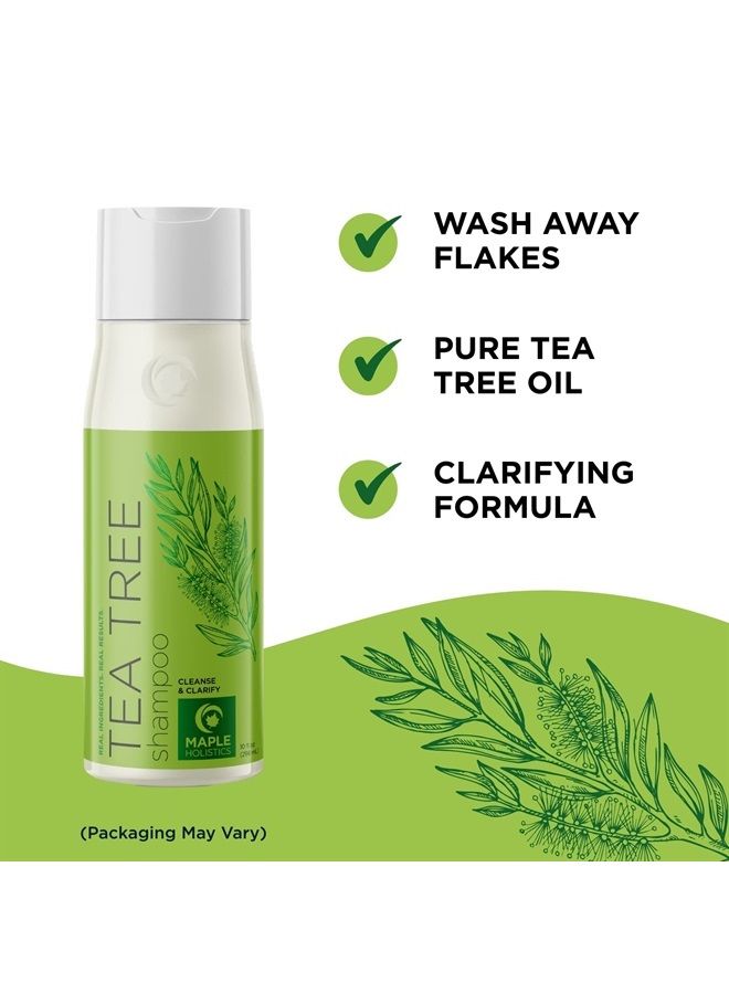 Tea Tree Shampoo for Men and Women - Invigorating Tea Tree Oil Shampoo Sulfate Free with Rosemary Essential Oil - Refreshing Daily Clarifying Shampoo for Build Up plus Dry or Oily Hair and Scalp Care