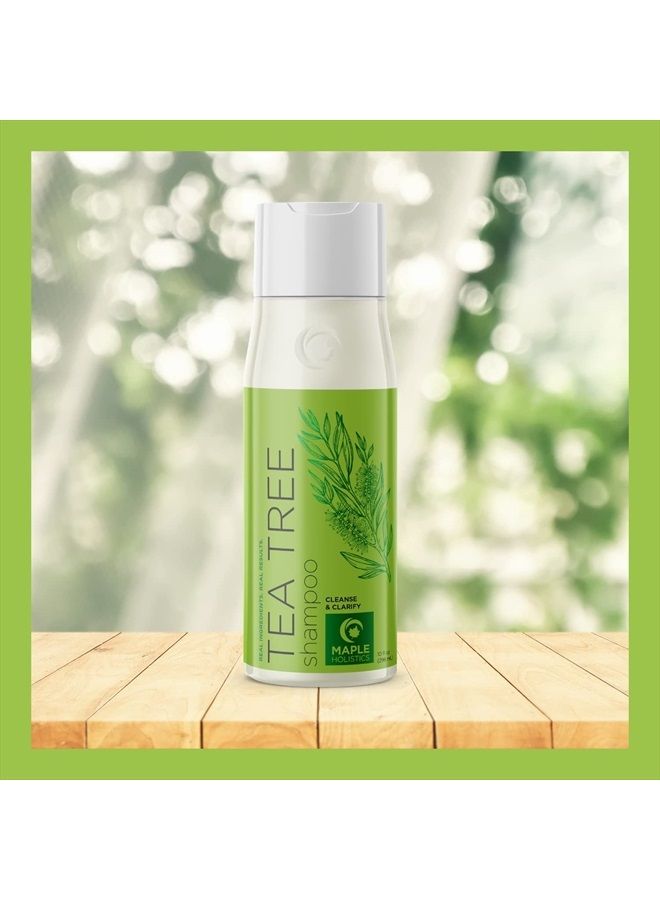 Tea Tree Shampoo for Men and Women - Invigorating Tea Tree Oil Shampoo Sulfate Free with Rosemary Essential Oil - Refreshing Daily Clarifying Shampoo for Build Up plus Dry or Oily Hair and Scalp Care