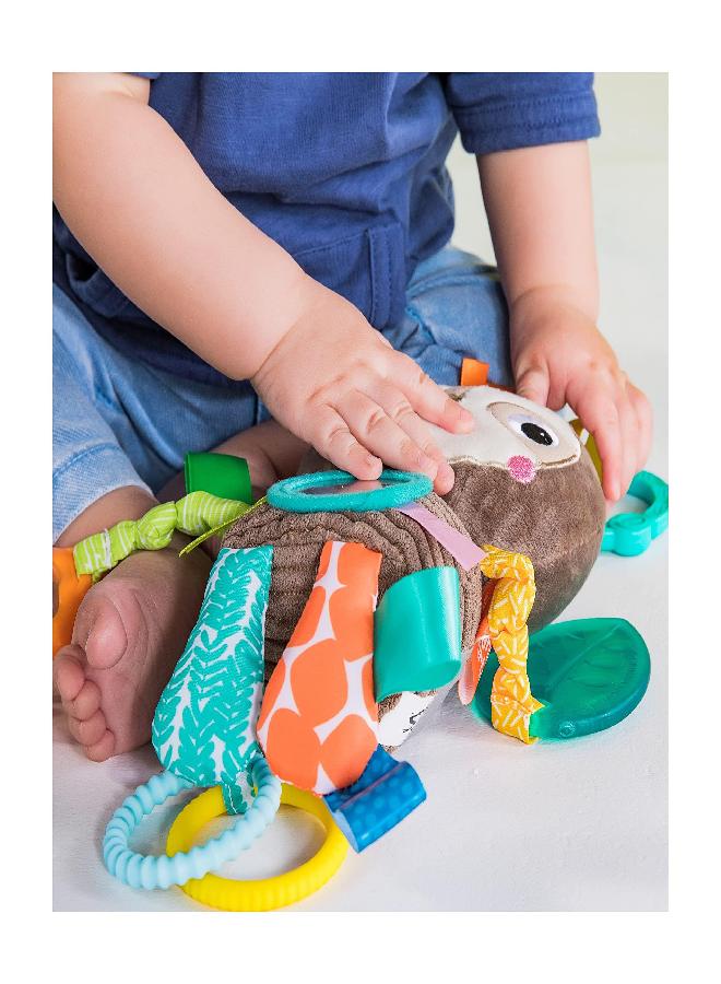 Bright Starts Playful Pals Take Along Activity Toy, Sloth, Newborn +