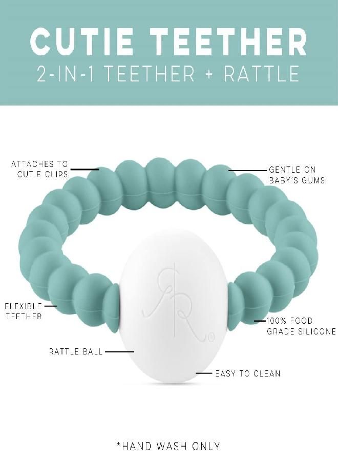 Ryan and Rose Cutie Teether Rattle (Seaglass)