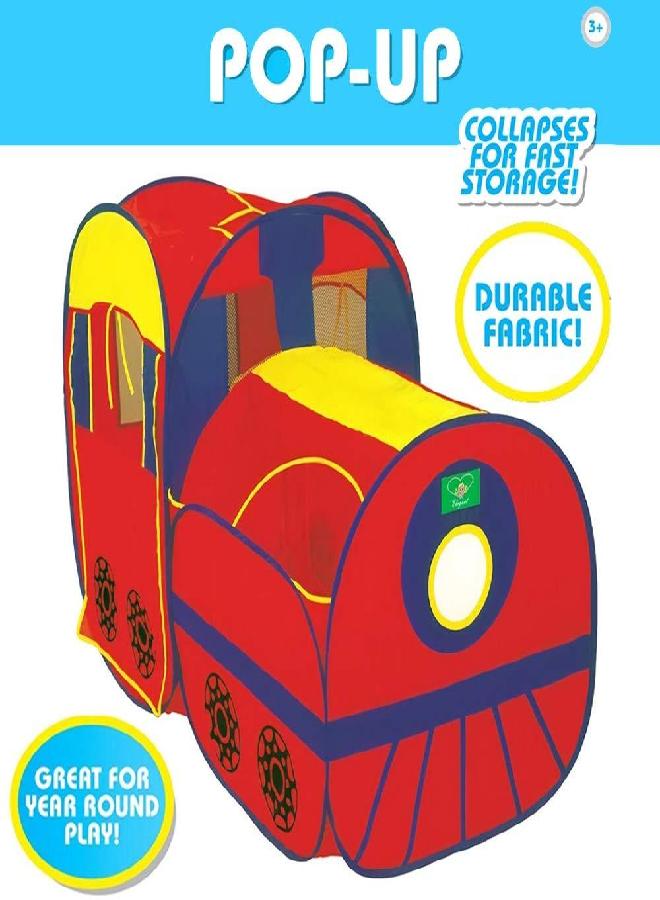 Liberty Imports Kids Pop Up Play Tent - Foldable Indoor and Outdoor Playhouse for Toddlers, Boys and Girls (Locomotive Train)