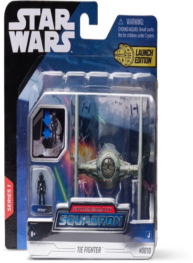Star Wars Micro Galaxy Squadron 3'' Tie Fighter & Tie Pilot Wave 1 by Jazwares, SWJ0004 Multicolor