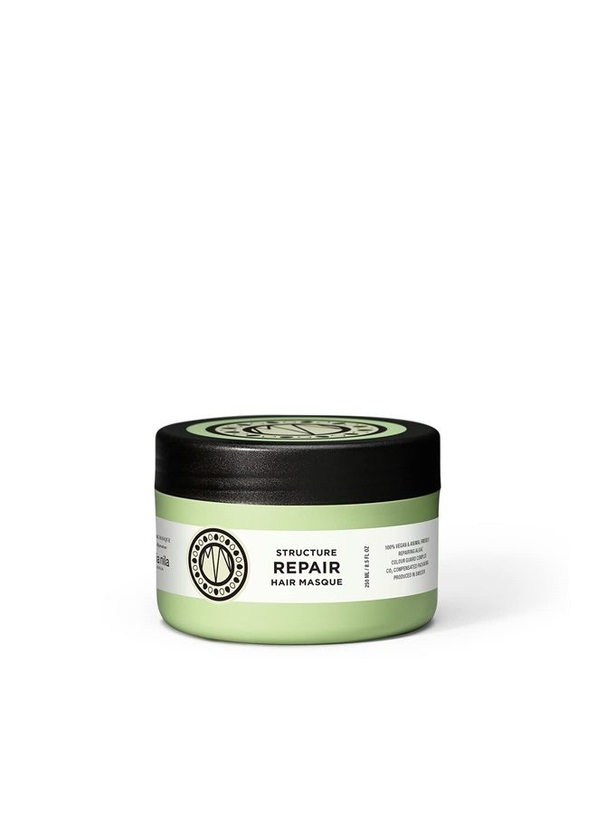 Structure Repair Mask, 8.5 Fl Oz / 250 ml, For Damaged & Chemically Treated Hair, Algae Extract Rebuilds & Moisturizes, 100% Vegan & Sulfate/Paraben free