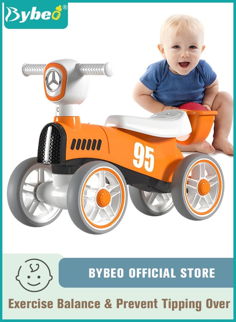 Ride on Car for Kids, Toddler Walker Riding Car, Baby Balance Bike with Music and Light, Swing Car for Babies With 4 Silence Wheels, Steel Solid Frame and Comfortable Seat