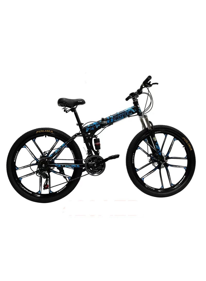 24-speed folding mountain bike 26 inch alloy wheels
