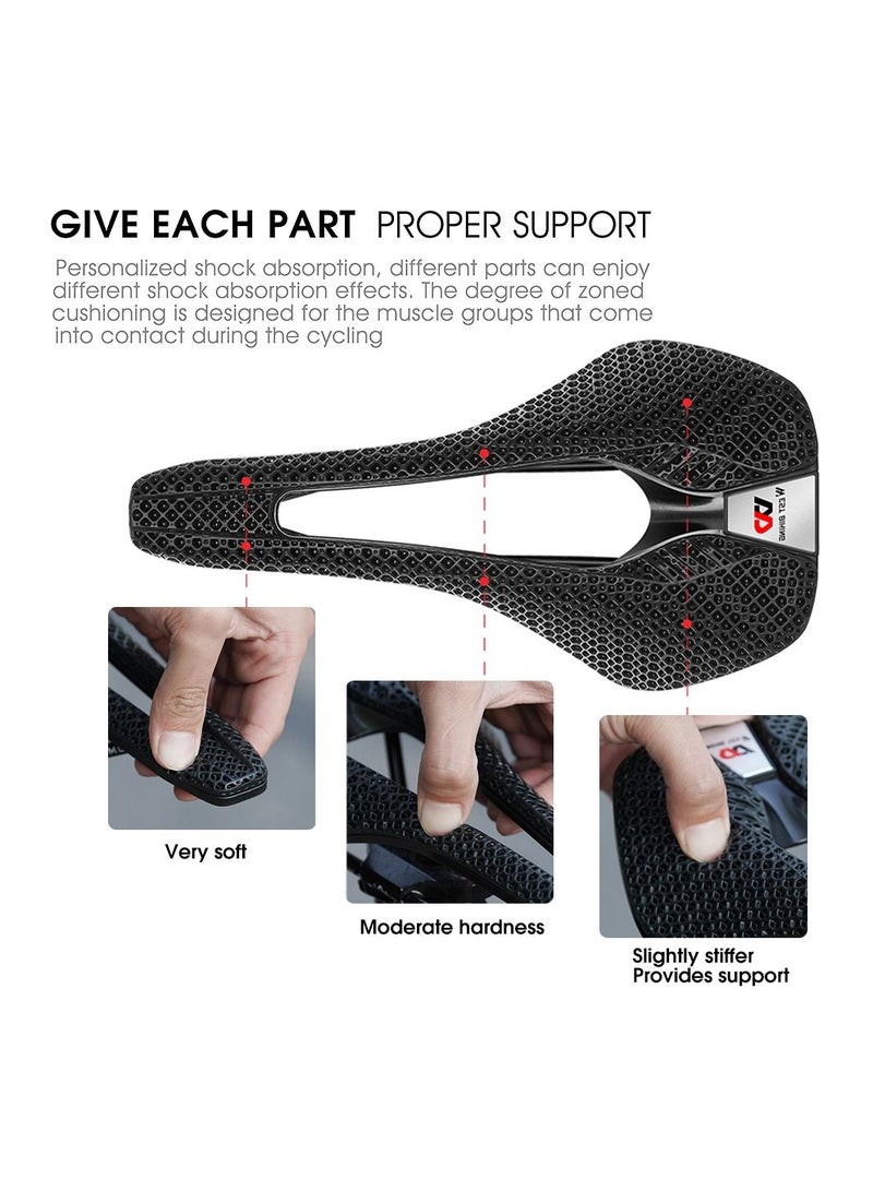 Bike Seat Lightweight 3D Bicycle Saddle Cushion for MTB Road Bike Cycling Comfortable Honeycomb Cushion