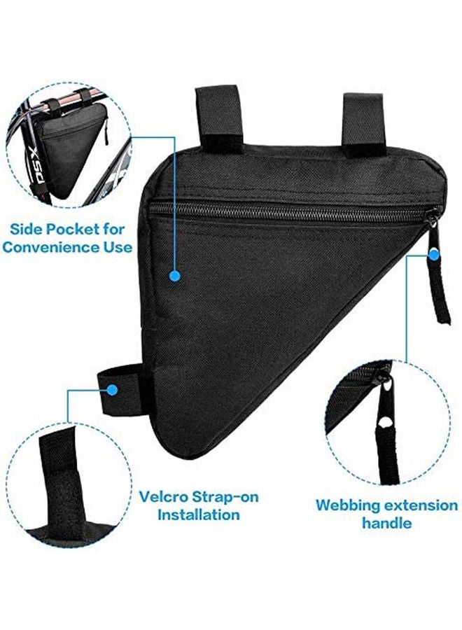 Triangle Frame Bicycle Pouch Tool Bag 9.84inch