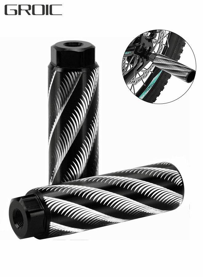 1 Pairs Bike Pedals Axle Foot Rest Pegs Anti-Slip Rear Feet Pedals for BMX Mountain Bike Bicycle Cycling,Aluminum Alloy Bicycle Rear Pedals,Bicycle Accessories