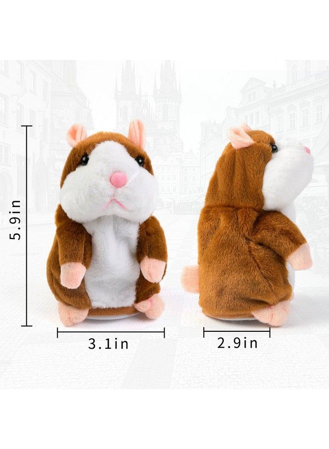 Plush Interactive Toys Pro Talking Hamster Repeats What You Say Electronic Pet Chatimals Mouse Buddy For Boy And Girl 5.7 X 3 Inches