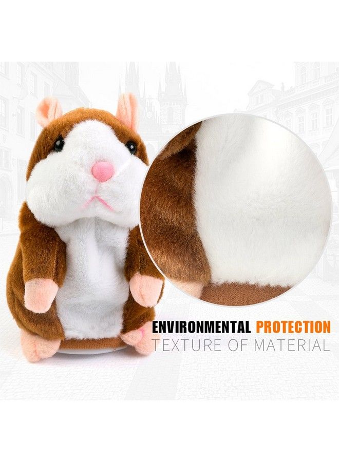 Plush Interactive Toys Pro Talking Hamster Repeats What You Say Electronic Pet Chatimals Mouse Buddy For Boy And Girl 5.7 X 3 Inches