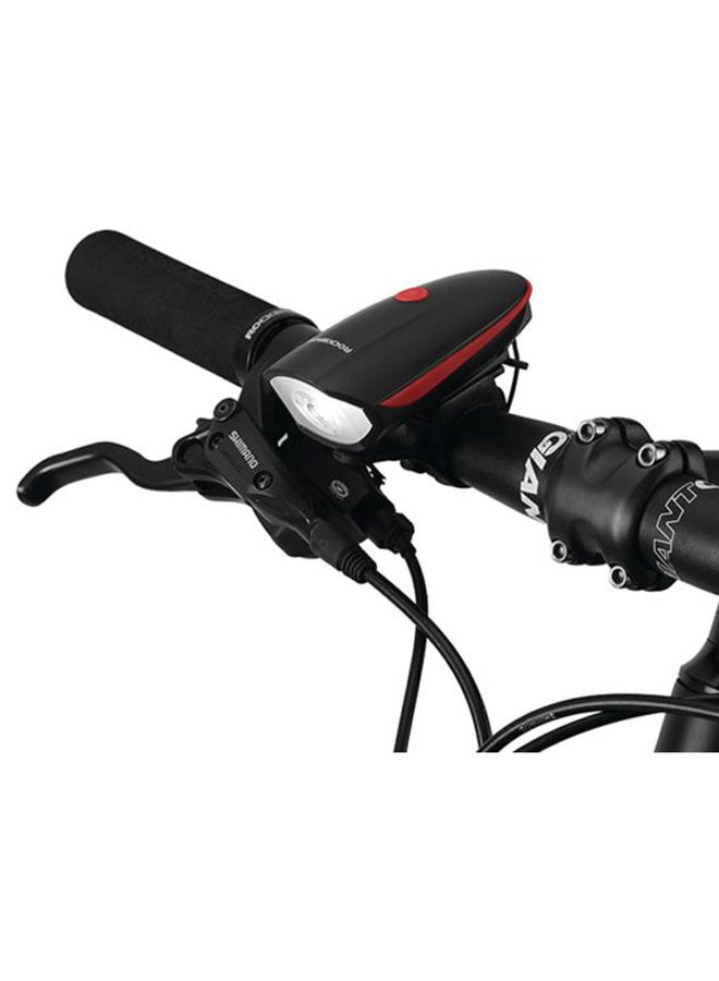 Bicycle Headlight With Electric Horn Bells Red/Black 5x1cm