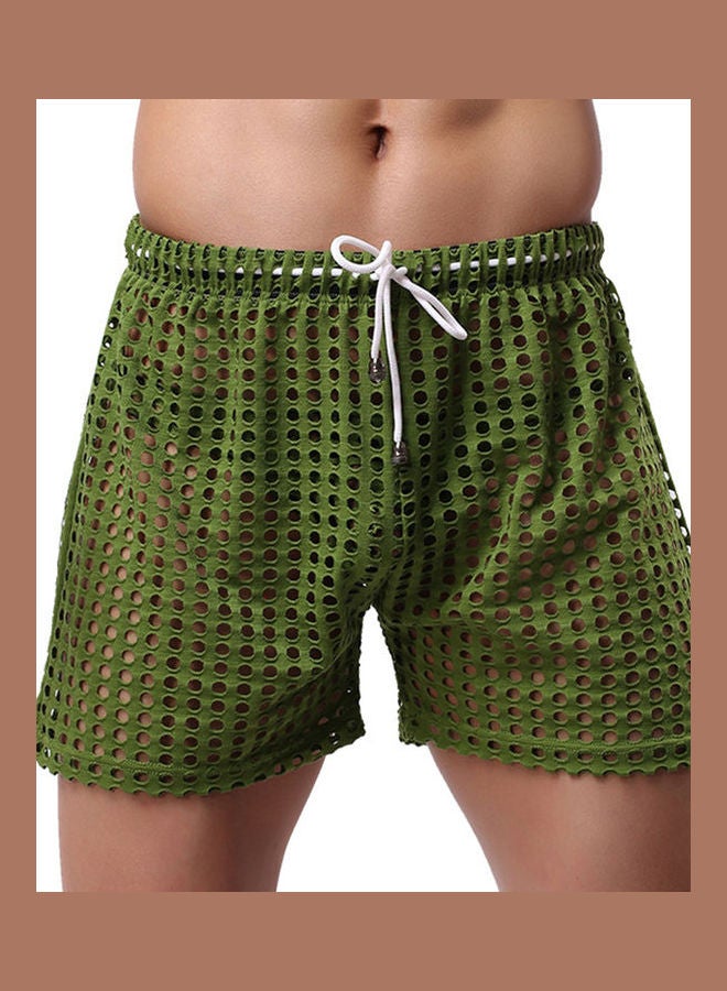 Drawstring Beach Shorts Green