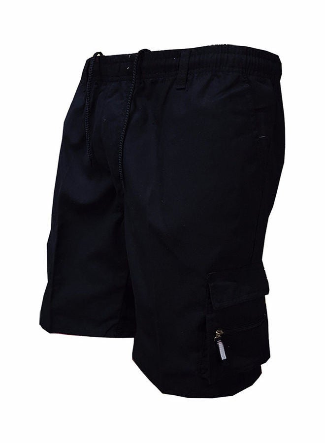 Summer Multi-pockets Drawstring Shorts Beige