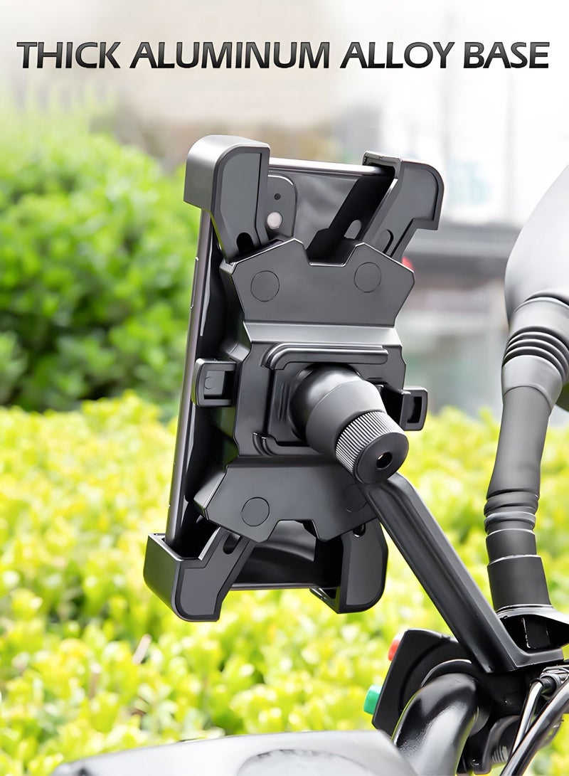 Bike Phone Holder, Motorcycle Phone Mount Motorcycle Handlebar Cell Phone Clamp, Scooter Phone Clip with Umbrella,Bicycle Riding Equipment