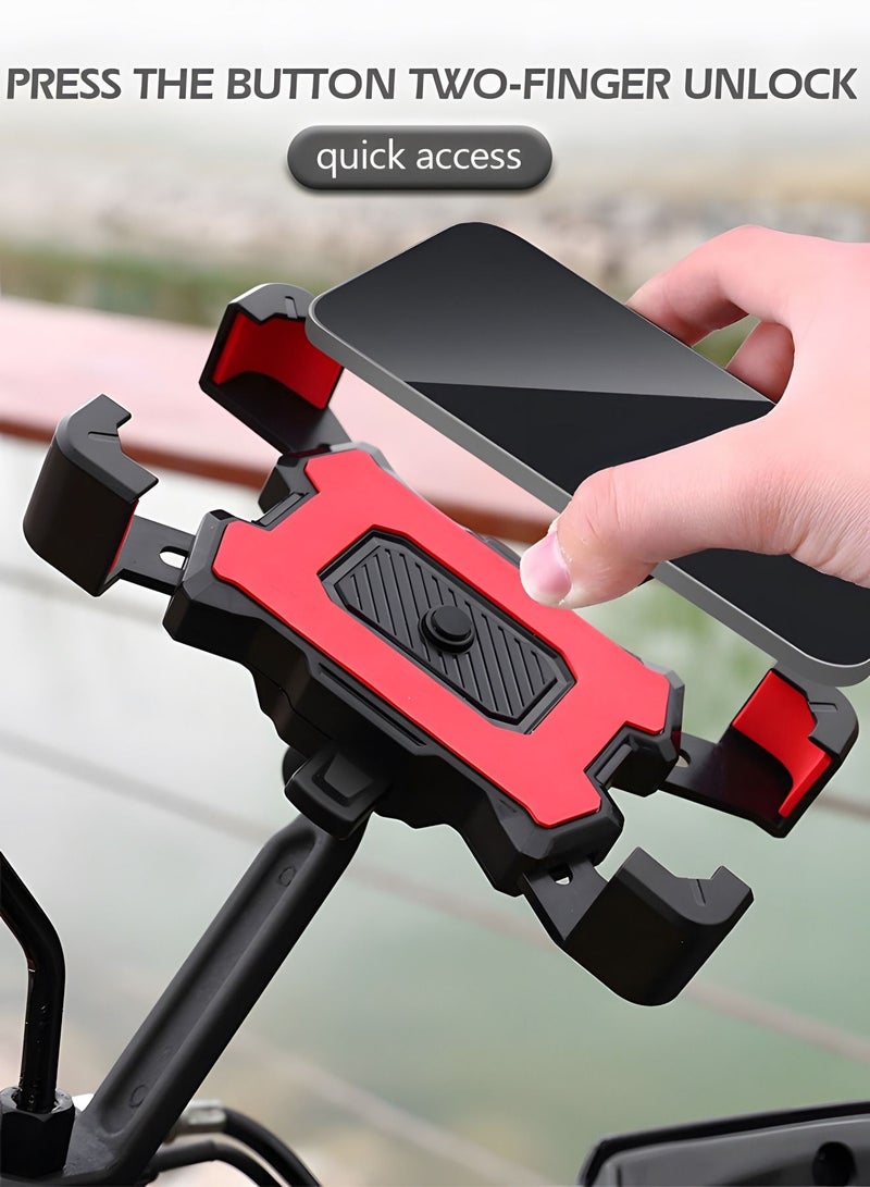 Bike Phone Holder, Motorcycle Phone Mount Motorcycle Handlebar Cell Phone Clamp, Scooter Phone Clip with Umbrella,Bicycle Riding Equipment