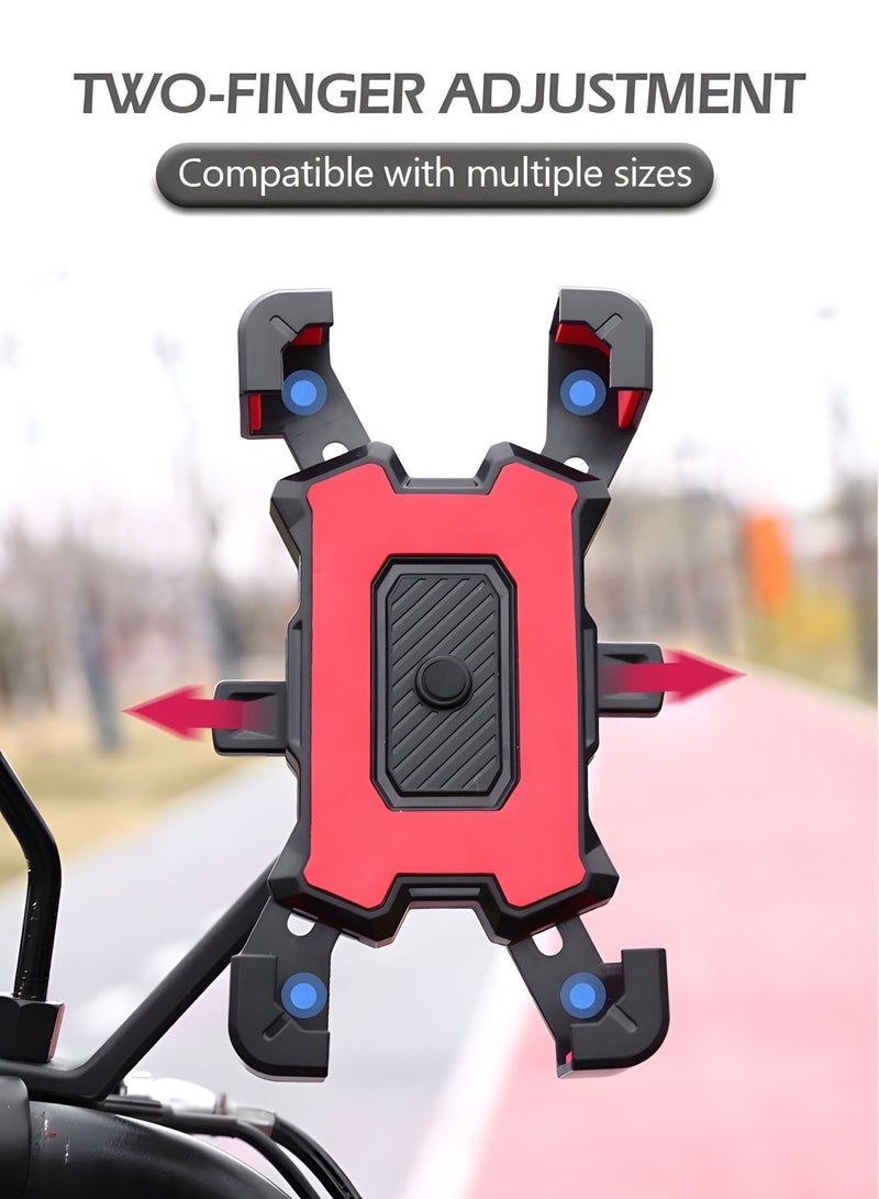 Bike Phone Holder, Motorcycle Phone Mount Motorcycle Handlebar Cell Phone Clamp, Scooter Phone Clip with Umbrella,Bicycle Riding Equipment