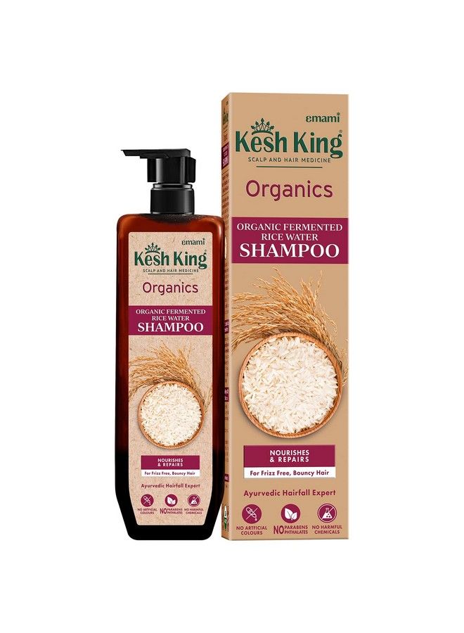 Organics Fermented Rice Water Shampoo ; Nourishes & Repairs ; For Frizzfree Bouncy Hair ; Certified Organic ; No Artificial Colours Parabens Phthalates Or Harmful Chemicals 300Ml