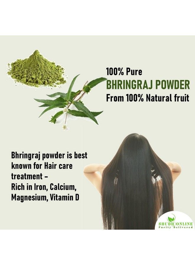 Organic Bhringraj Powder For Hair Growth Skin And Eating (500 Grams) 100% Natural Eclipta Alba Bringraj Powder Bhringrajasava Bringaraja