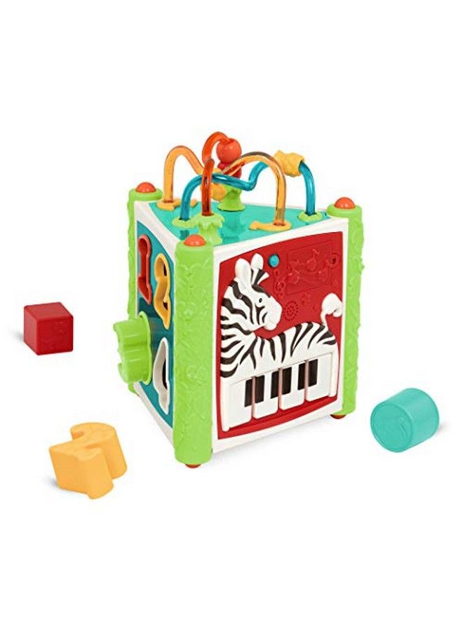 Activity Cube & Shape Sorter 8 Shapes & Bead Maze Music & Lights Learning Toy For Toddlers Kids Jungle Fun! Activity Center 2 Years +
