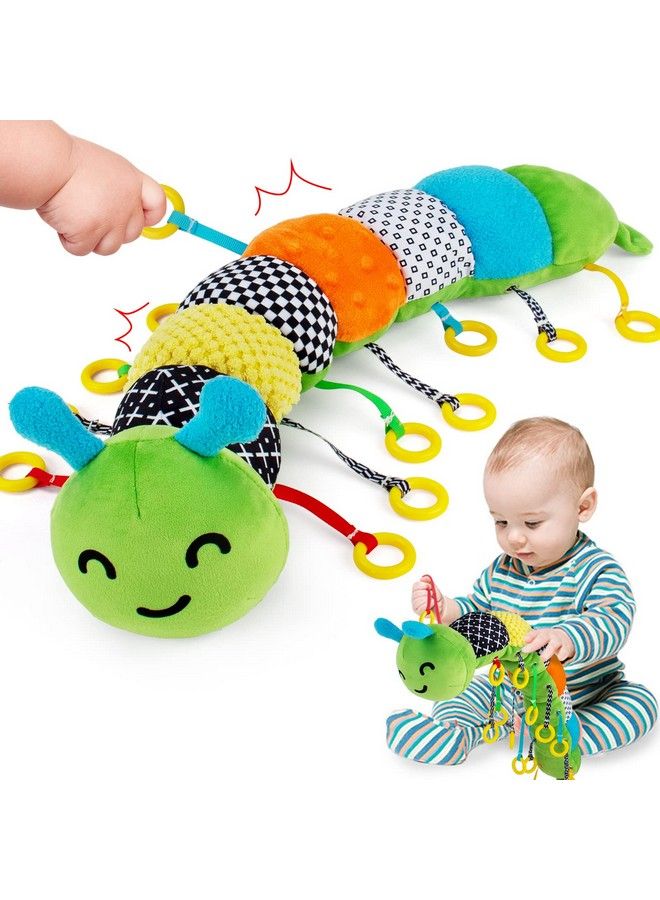 Baby Toys 6 To 12 Monthsmontessori Toys For Babies 612 Monthspull String Sensory Toys For 1 Year Old Boys Girlsplush Caterpillar Learning Activity Toys Gifts With Rattle Crinkle Squeaker Textures