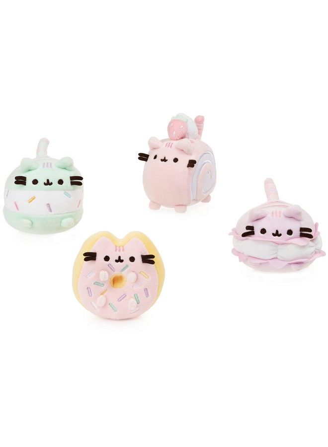 Macaron Cookie Pusheen Sweet Dessert Squishy Plush Stuffed Animal Cat And Satisfyingly Stretchy Fabric For Ages 8 And Up Pink And White 4”