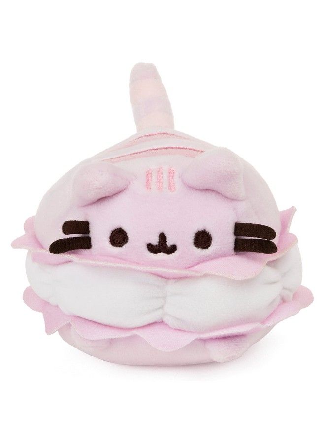 Macaron Cookie Pusheen Sweet Dessert Squishy Plush Stuffed Animal Cat And Satisfyingly Stretchy Fabric For Ages 8 And Up Pink And White 4”