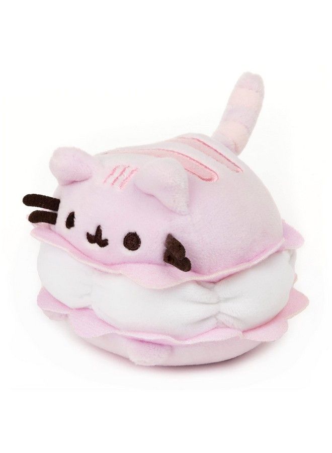 Macaron Cookie Pusheen Sweet Dessert Squishy Plush Stuffed Animal Cat And Satisfyingly Stretchy Fabric For Ages 8 And Up Pink And White 4”