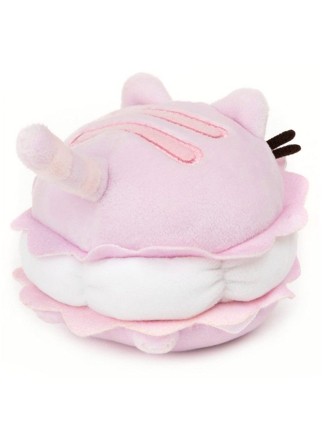 Macaron Cookie Pusheen Sweet Dessert Squishy Plush Stuffed Animal Cat And Satisfyingly Stretchy Fabric For Ages 8 And Up Pink And White 4”