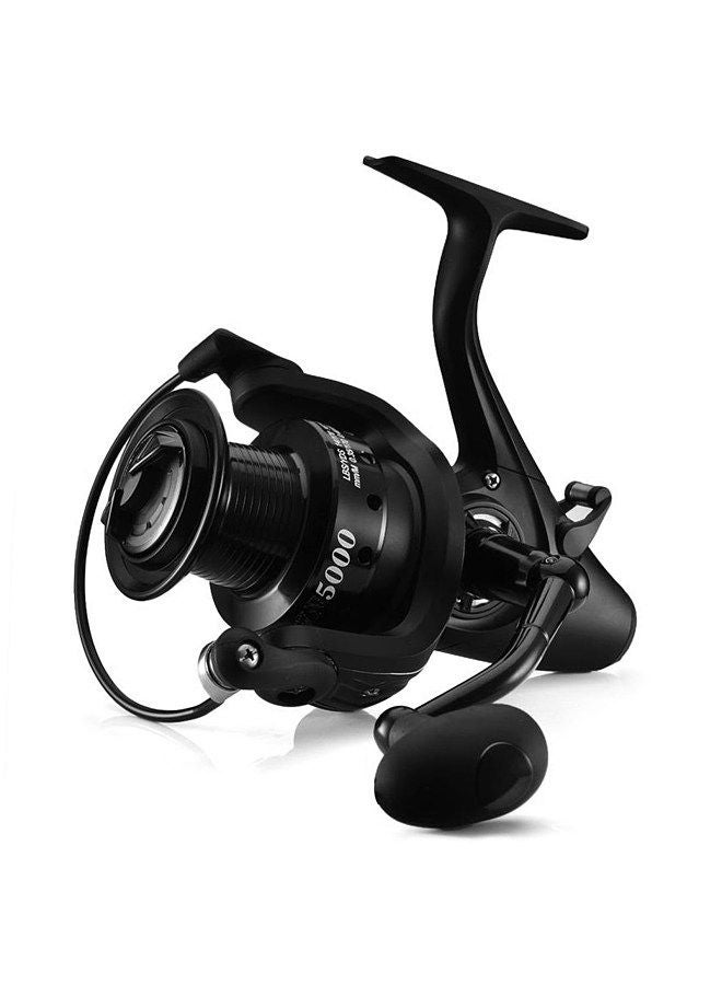 12+1 BB Spinning Reel with Front and Rear Double Drag Carp Fishing Reel Left Right Interchangeable for Saltwater Freshwater Model 5000