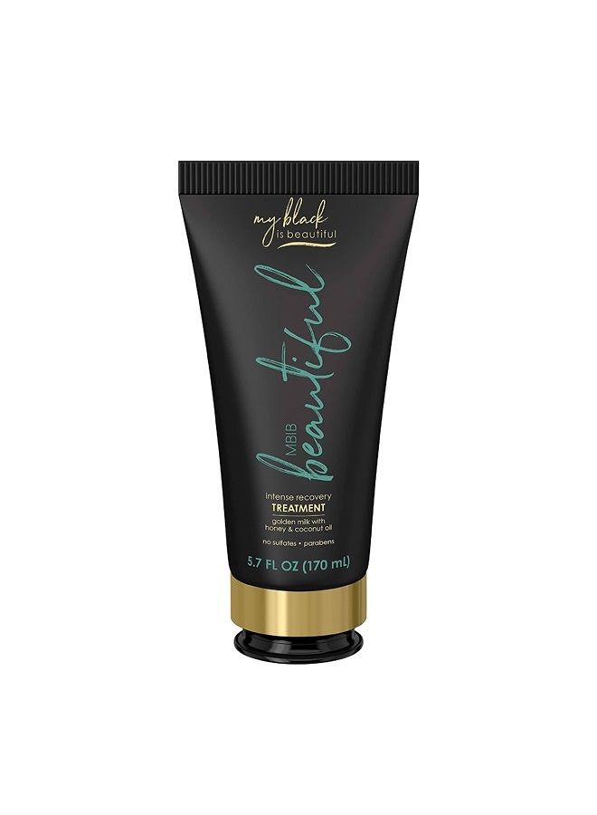 My Black is Beautiful Intense Recovery Treatment, Sulfate Free, for Curly and Coily Hair with Coconut Oil, Honey and Turmeric, 9.6 fl oz