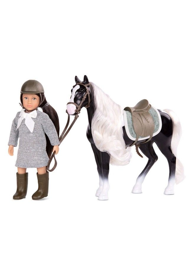 Dolls Mini Doll & Toy Horse Small 6Inch Doll & Gypsy Vanner Horse Set With Clothes Animal & Accessories Playset For Kids Ansley & Arabel 3 Years +