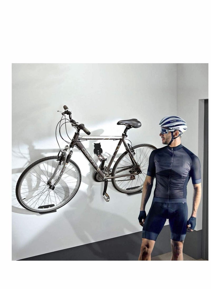 Bicycle Wall Mount 3 in 1 Bike Rack Wall Mounted Hanger Pedal Hook Wheel Heavy Duty Bicycle Racks Pedal Hook for Bike Hook Storage