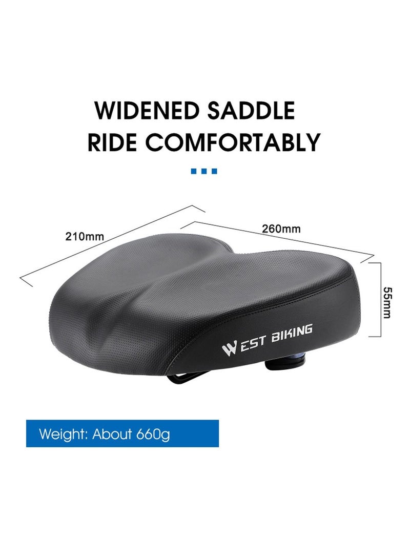 WEST BIKING Ergonomic Bicycle Replacement Saddle Soft Widen Thicken Road Bike Cushion Long Distance Riding Comfortable Shockproof Cycling Seats