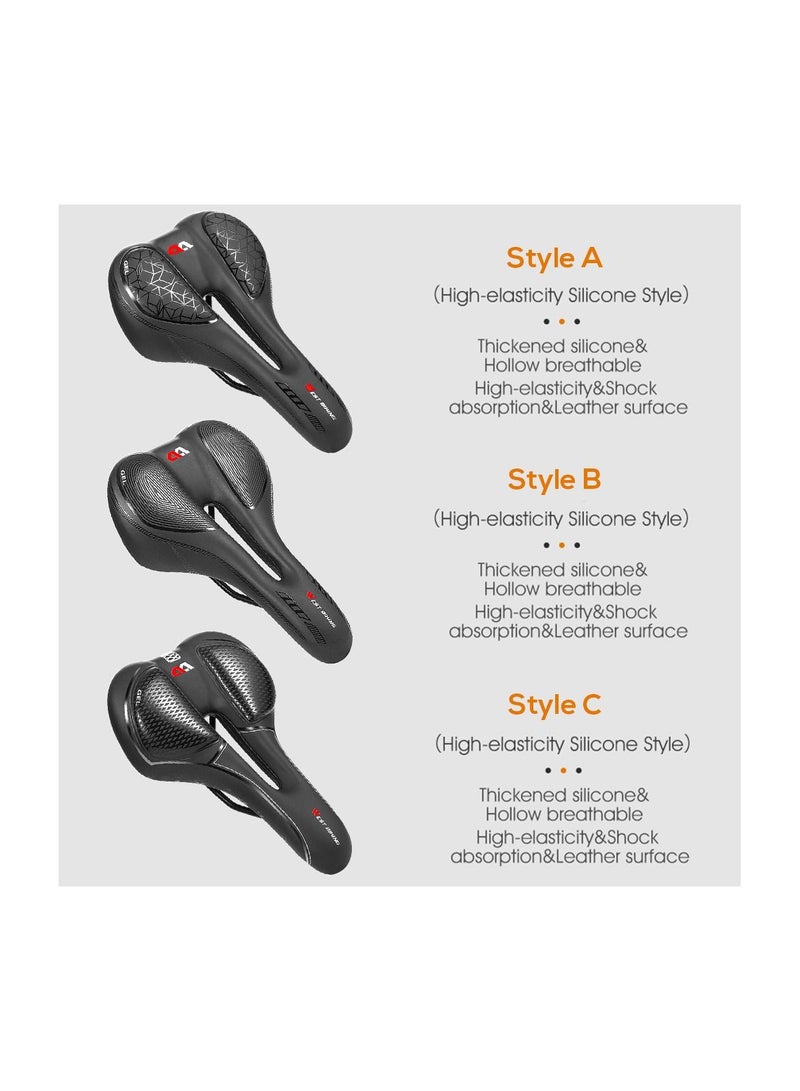 Bike Seat Padded Bicycle Saddle Cushion for Men Women MTB Mountain Road Bike Cycling Type C