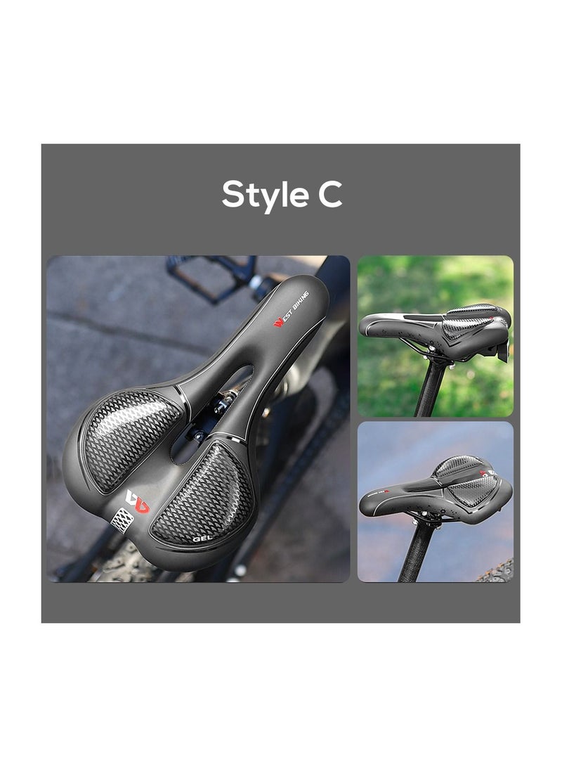 Bike Seat Padded Bicycle Saddle Cushion for Men Women MTB Mountain Road Bike Cycling Type C