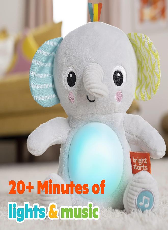 Bright Starts HugaBye Baby Musical Light Up Soft Toy Newborn+, Elephant