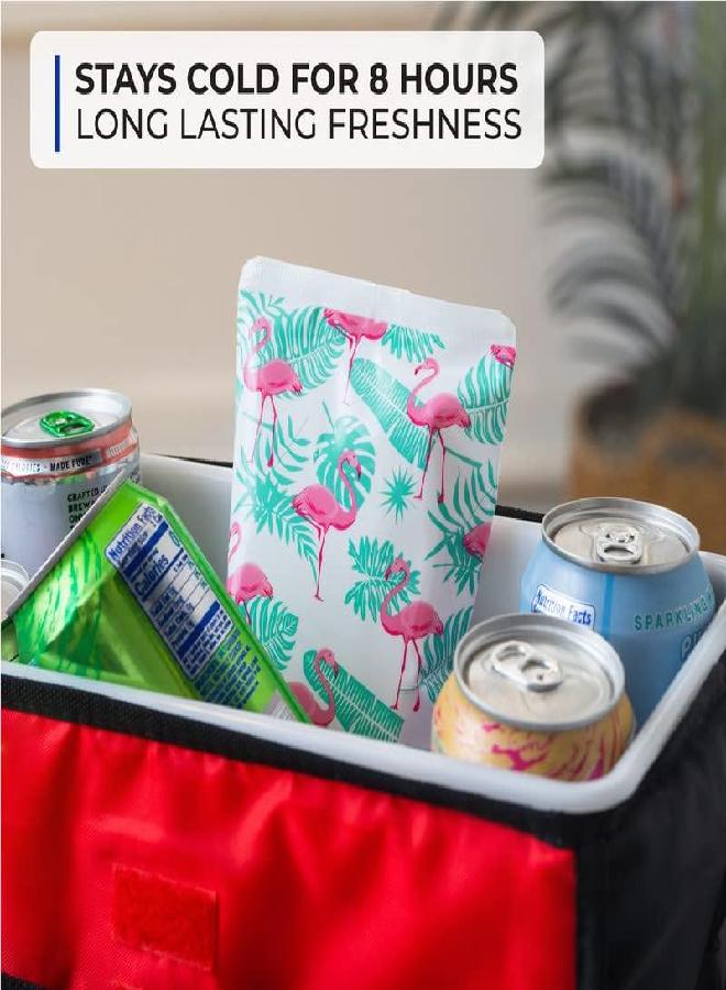Ice Packs For Lunch Bags - Reusable Ice Packs For Cooler And Lunch Box - Long Lasting, Lightweight, Soft Gel Ice Packs For Camping, Beach Bags, Picnics, Injuries - Pack Of 4