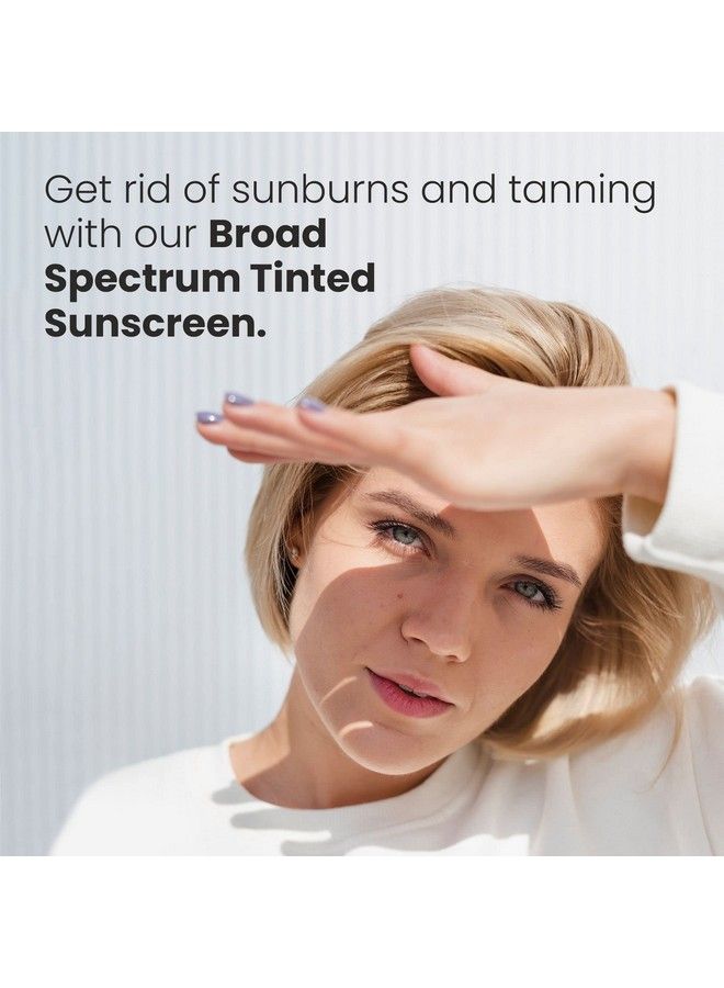 Tinted Sunscreen Spf 50 Pa+++ For Men Women ; Sunscreen For Oily Skin & Dry Skin Uva/B & Blue Light Protection No White Cast Lightweight ( 50G )